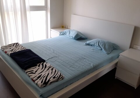 Ac furnished studio flat at higher floor in Lodha 19