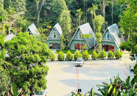 Falling Water Resort by Travent Mug