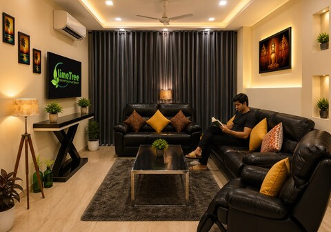Lime Tree Palatial | Entire 3BHK Apartment @GolfCourse