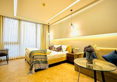 Skyscraper Plush Studio Apartment