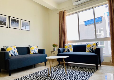 BluO Lake View 1BHK New Town - Terrace Garden, Gym