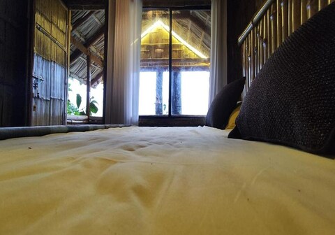 Fab Bamboo Hut with Open Shower