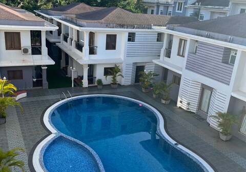 Grihaa Elegant 1BHK Apartment with Pool Access in Assagao, Anjuna
