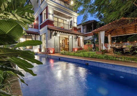tisyastays | Villa Stairway to Heaven 4BHK Lux Villa with Private Pool, 5mins to beach