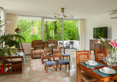 El Rosario in Reis Magos - 2BHK | Private pool & Forest View (101)