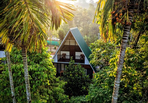 Vriksha Munnar | Serene Hill View A-Frame Cabin Stay