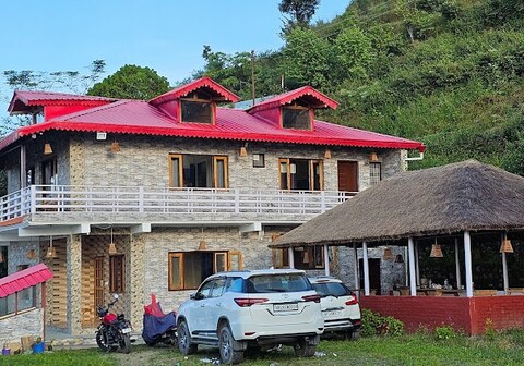The cliff house on the ridge Bhimtal