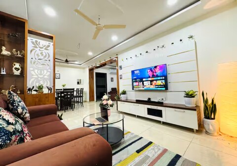 Modern 3BHK Apartment with City Skyline View