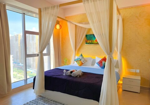 1Bhk Suite with balcony and pool view