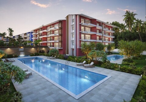 01- 2Bedroom Pool view, Gym, Sauna, Jacuzzi near Beach North Goa