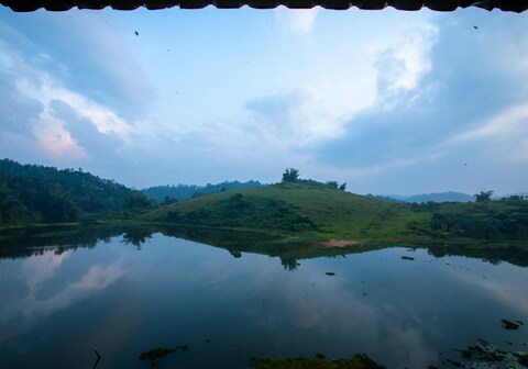 Misty morning resort