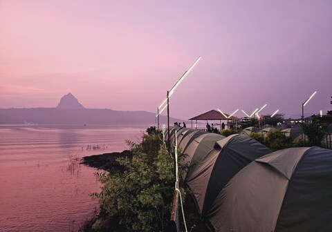 Sunset Pawana Lake Camping