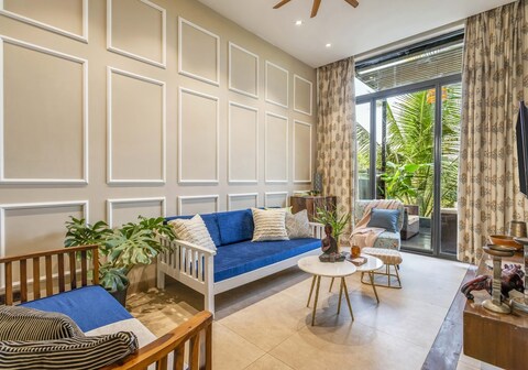 Sereno Oasis - 3BHK Villa near Calangute w/pool, patio & field view