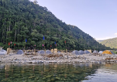 Wilderness river camping