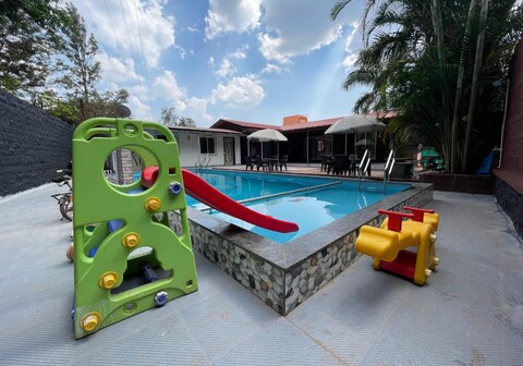 Red stone paradise bungalow with private pool