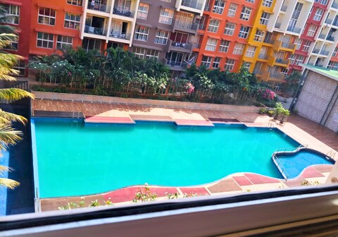 Garden view 2BHK 10 min to GOI airport N beach 404