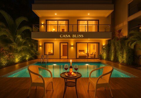 3bhk Casa Bliss with Private Pool at Baga