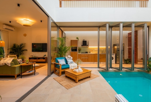 TBK villaR4 Pvt Pool Vagator 5 mins to Beach