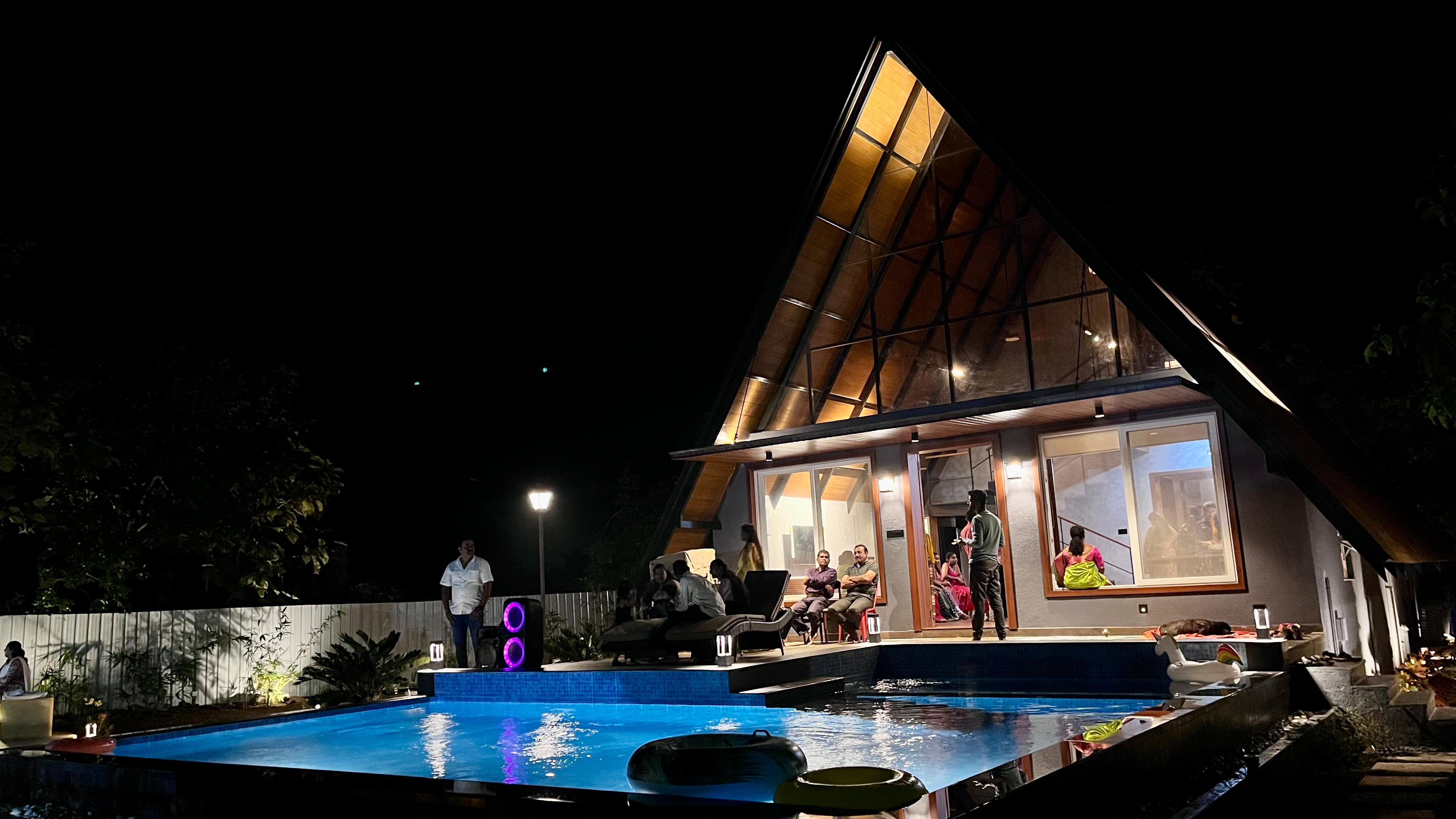 3BHK With Pool TeakWood Villa By Gemstone Hospitality - Tap to explore photos