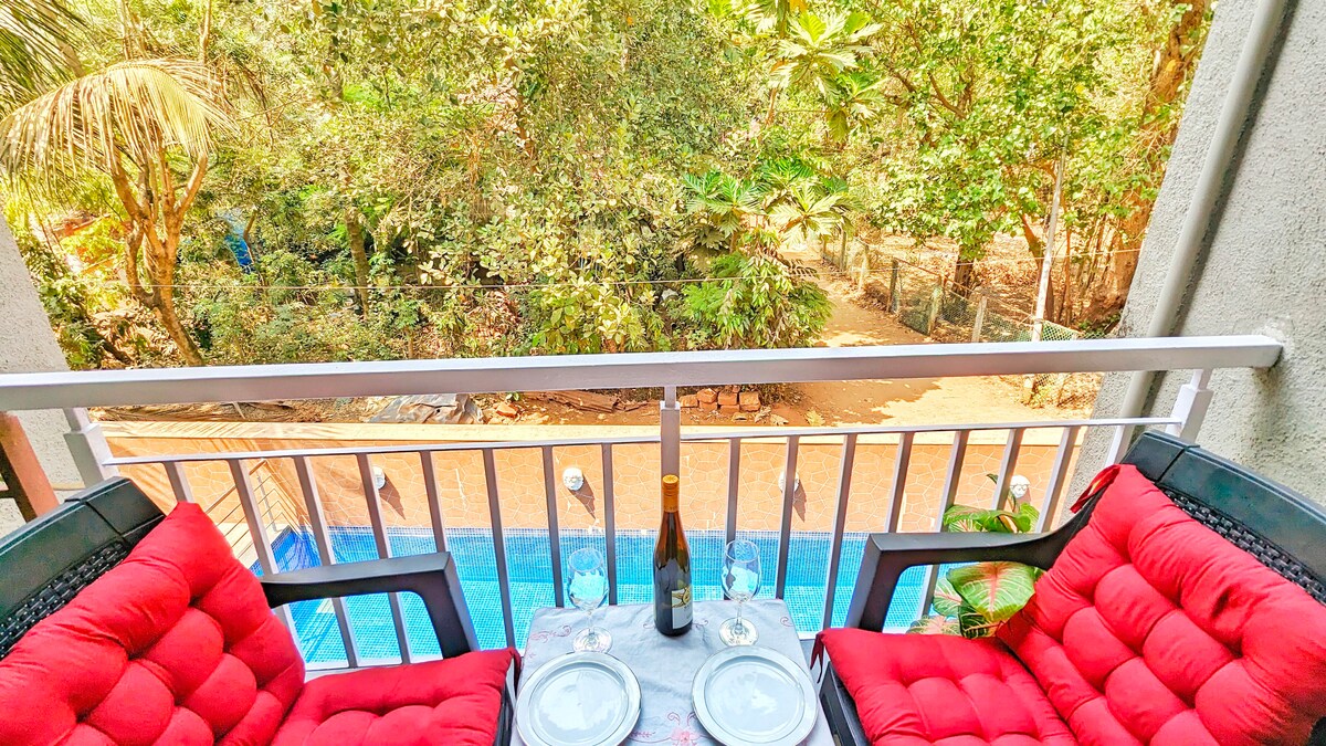 Pi'Sence 2BHK | Pool | Nr Thalasa Anjuna Vagatr - Tap to explore photos