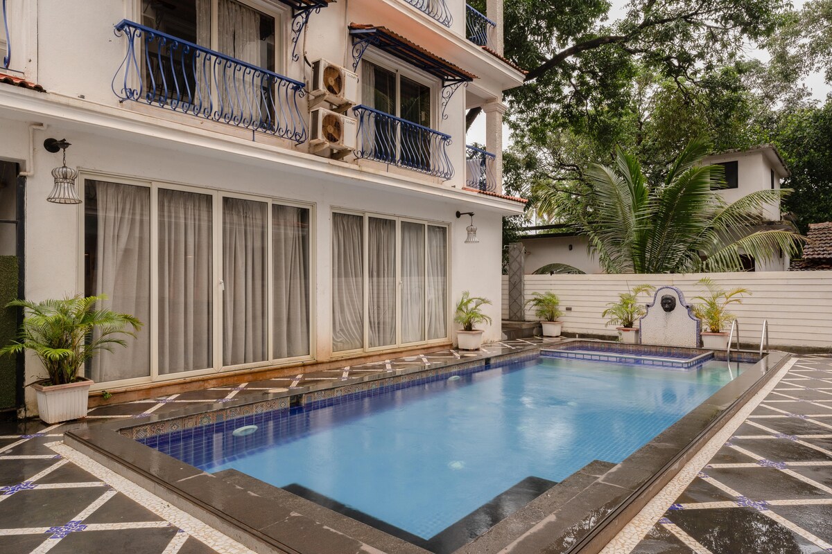 Staymaster Central Apt | 2BR | AC Pool | Vagator - Tap to explore photos
