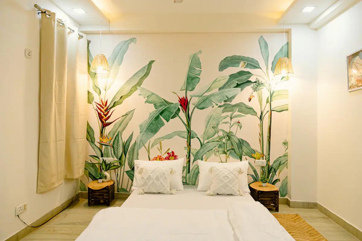 3BHK Tropical Haven near Dhan mill chattarpur - Tap to explore photos