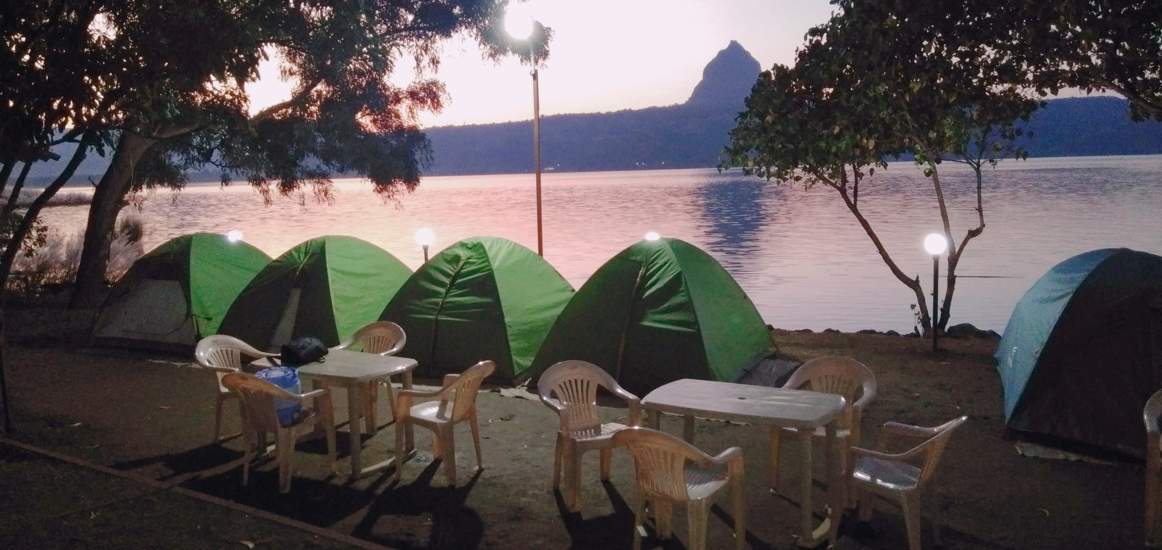 Pavana Lake camping - Tap to explore photos