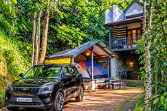 Green portico tent and hut stay, Munnar