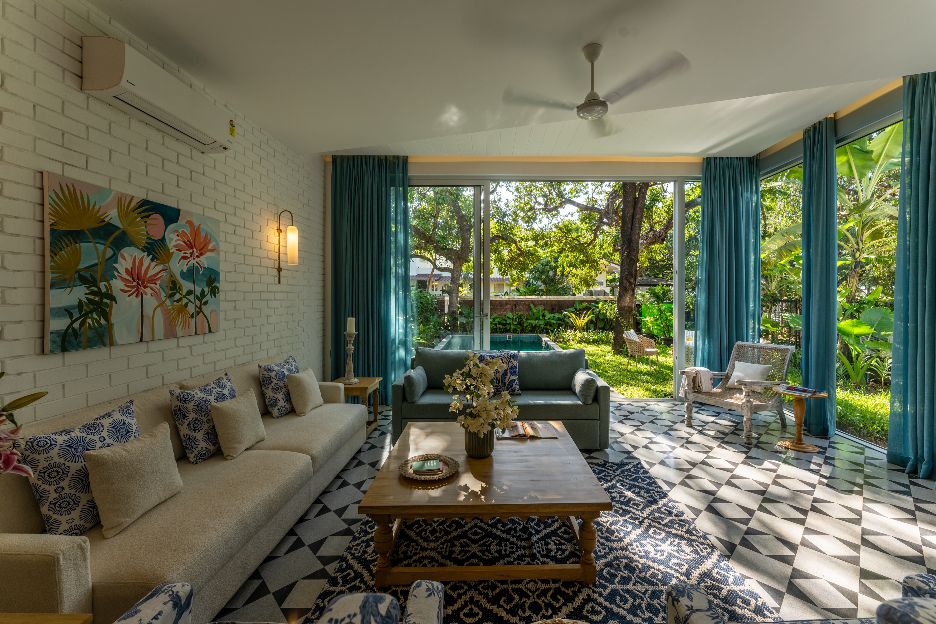 La Dora 3 BHK Private Pool Villa at Vagator by The Blue Kite 12 - Tap to explore photos
