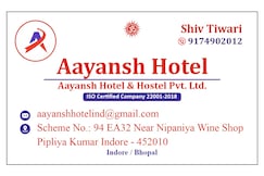 Aayansh hotel, Indore