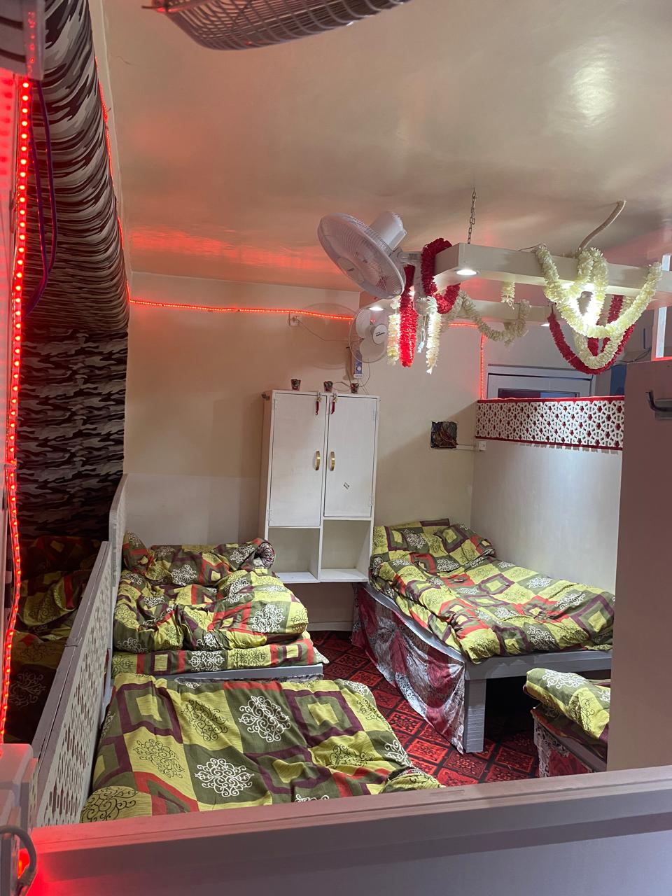 Red and White Kashmir Dormitory - Tap to explore photos