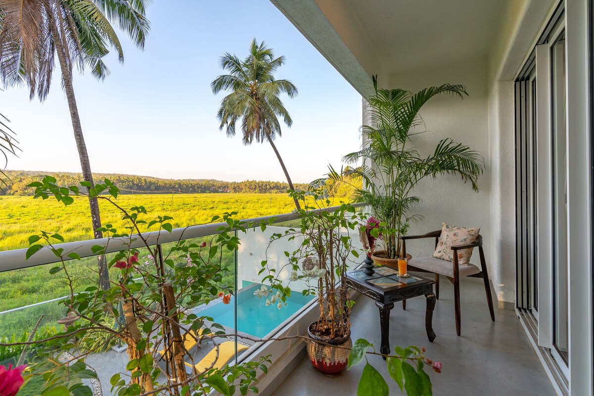 Hireavilla | Legacy - 5BHK Feild View Villa with Private Pool, Siolim - Tap to explore photos