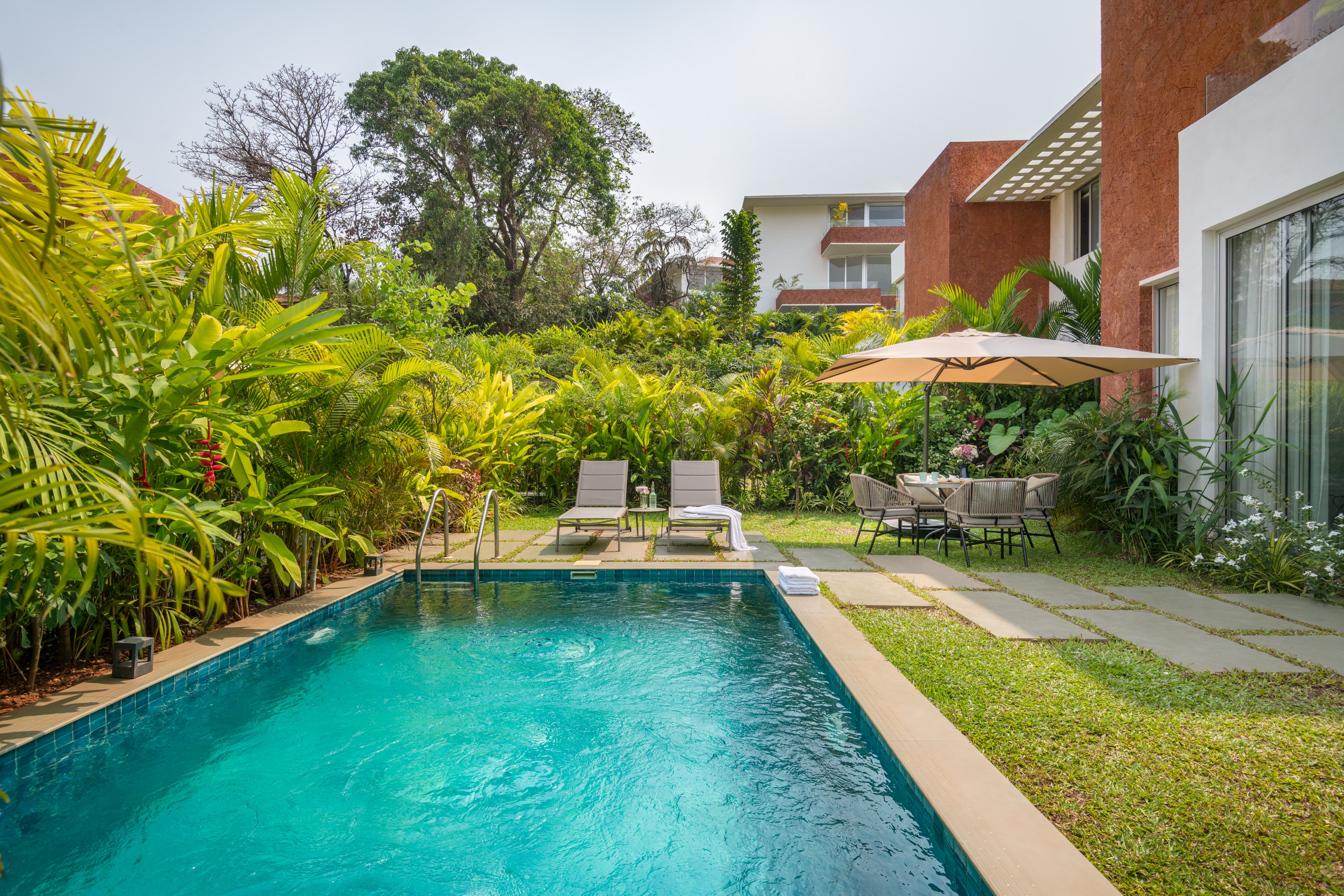 La Zamora - 3 BHK Private Pool Villa at Vagator by The Blue Kite (02) - Tap to explore photos
