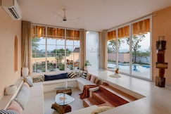 Wabi Sabi Zen Inspired 3BHK w Pool Sunken Lounge, Udaipur