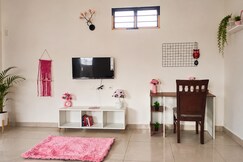 Chic pink 2 5 BHK with balcony 2 3 km RockBeach - Ruby, Pondicherry
