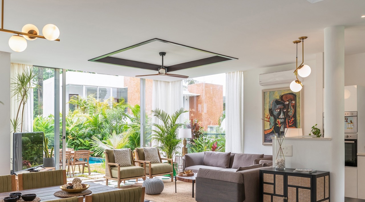 La Zamora Estate Villa (3BHK) at Vagator by Travaholic Stay - Tap to explore photos