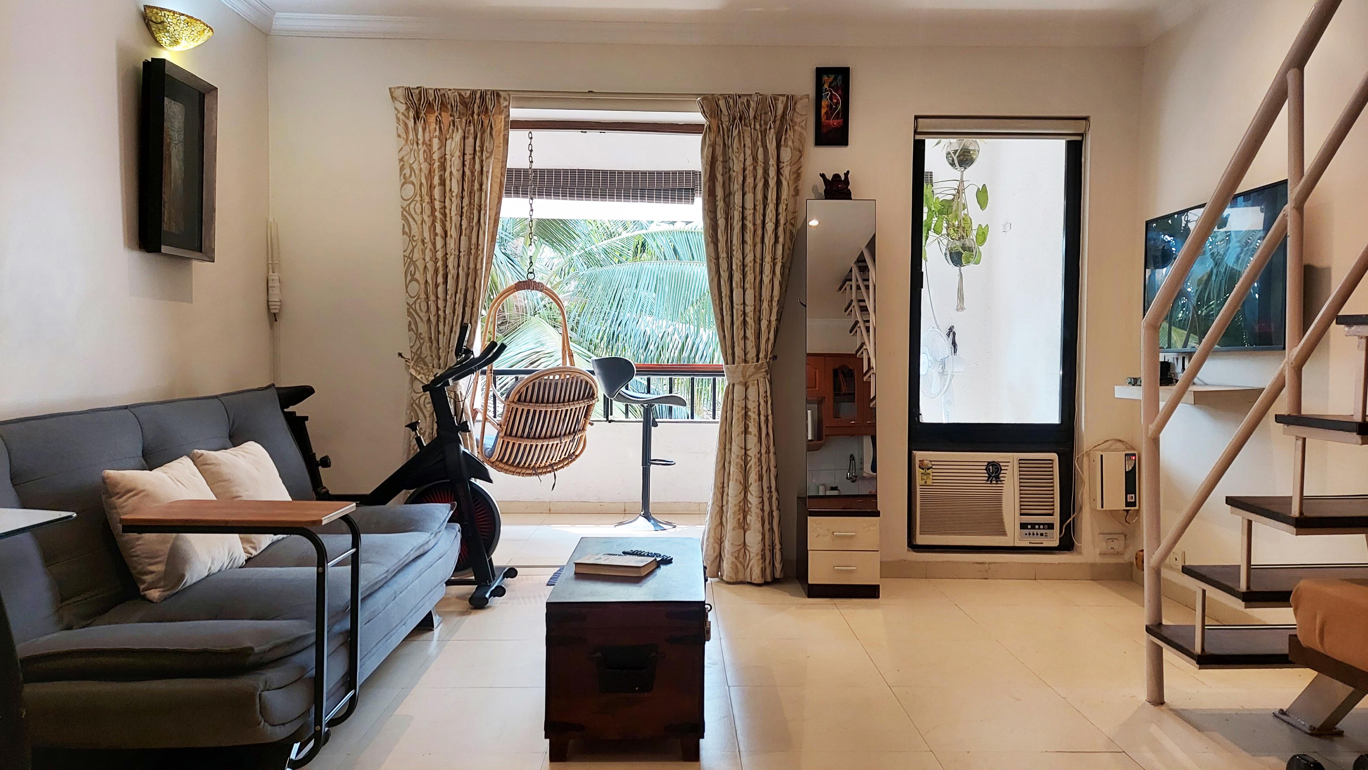 1BHK Duplex | 2 Baths, Reserved Parking, Pool | Arpora, North Goa - Tap to explore photos