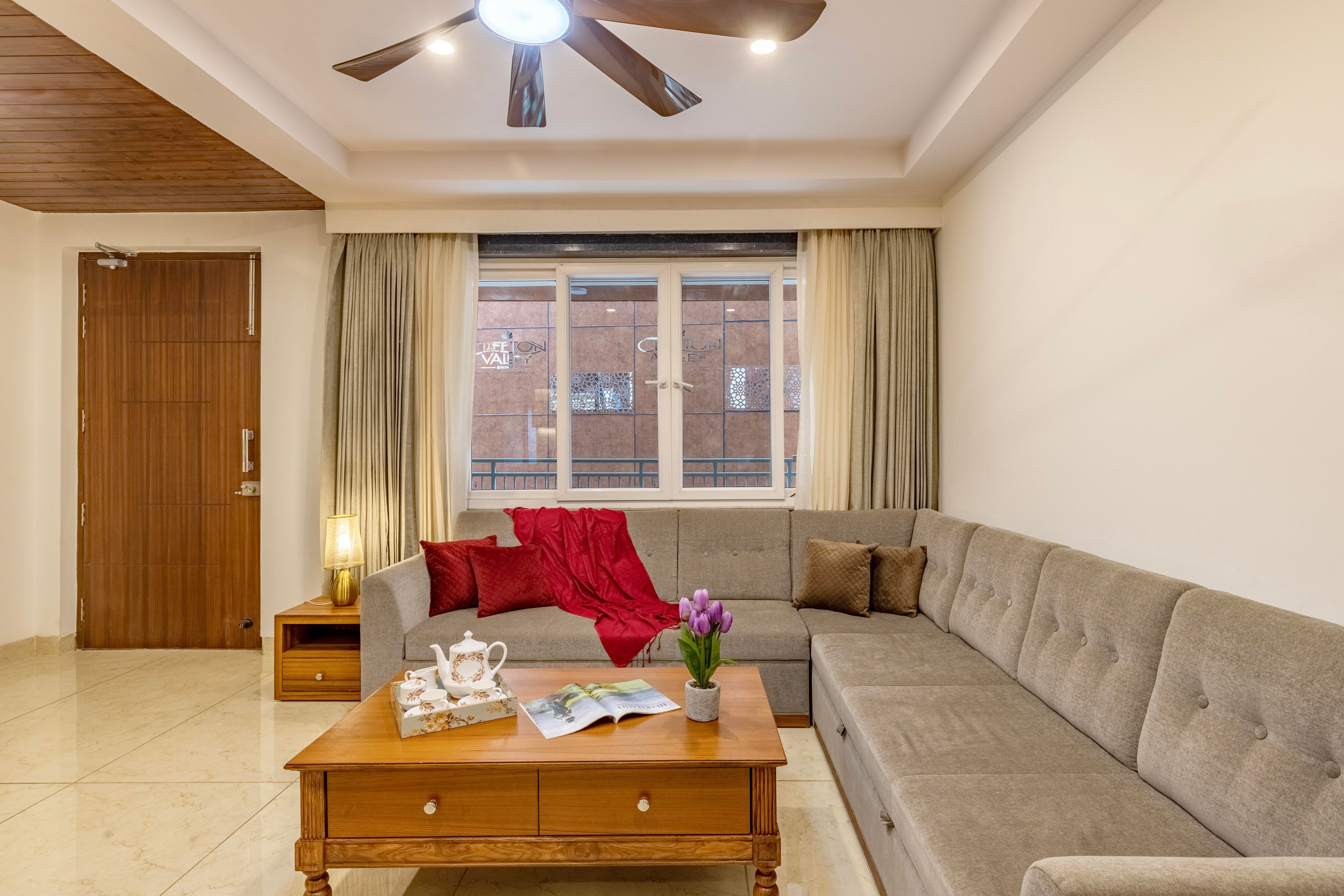 Modern 2BHK Apartment with kitchen and Hill View - Tap to explore photos