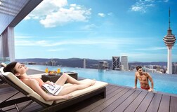 The rooftop infinity pool
