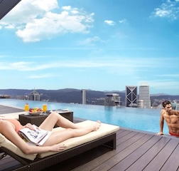 The rooftop infinity pool