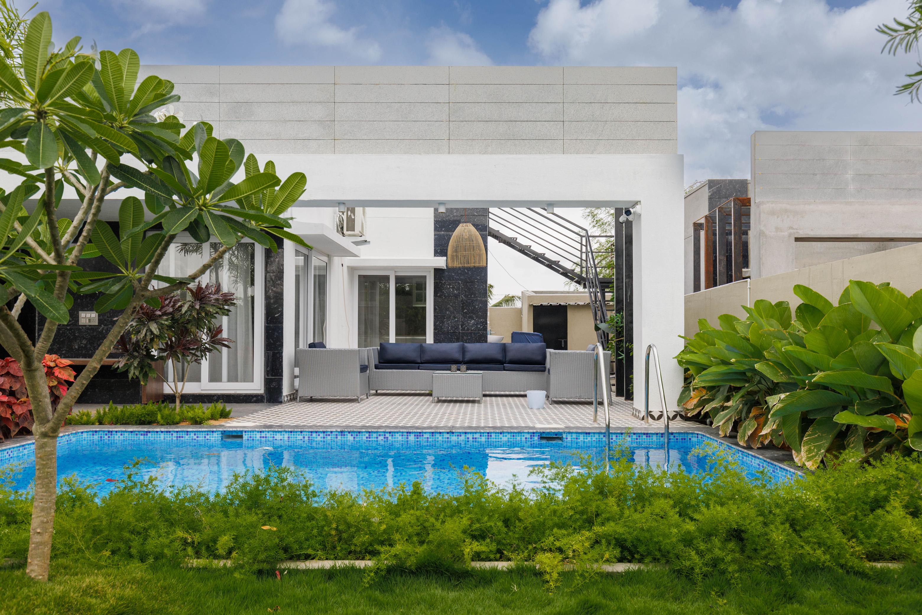 The Garden Stay by StayJade|Pool|2BHK|Lawn|AC - Tap to explore photos