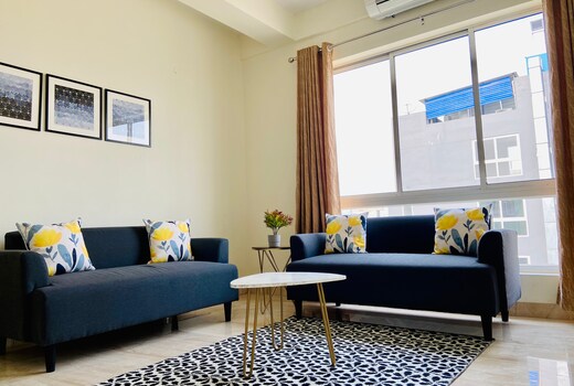 BluO Lake View 1BHK New Town - Terrace Garden, Gym