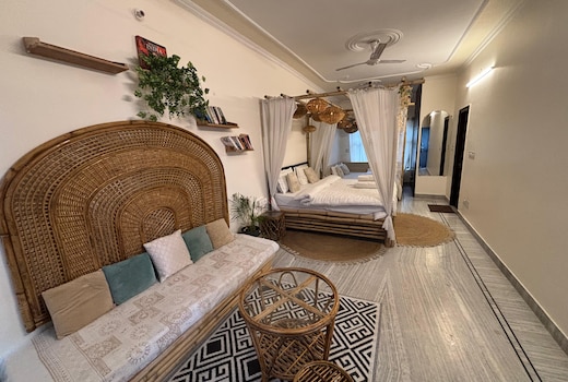 Ganga and Forest View Bohemian room