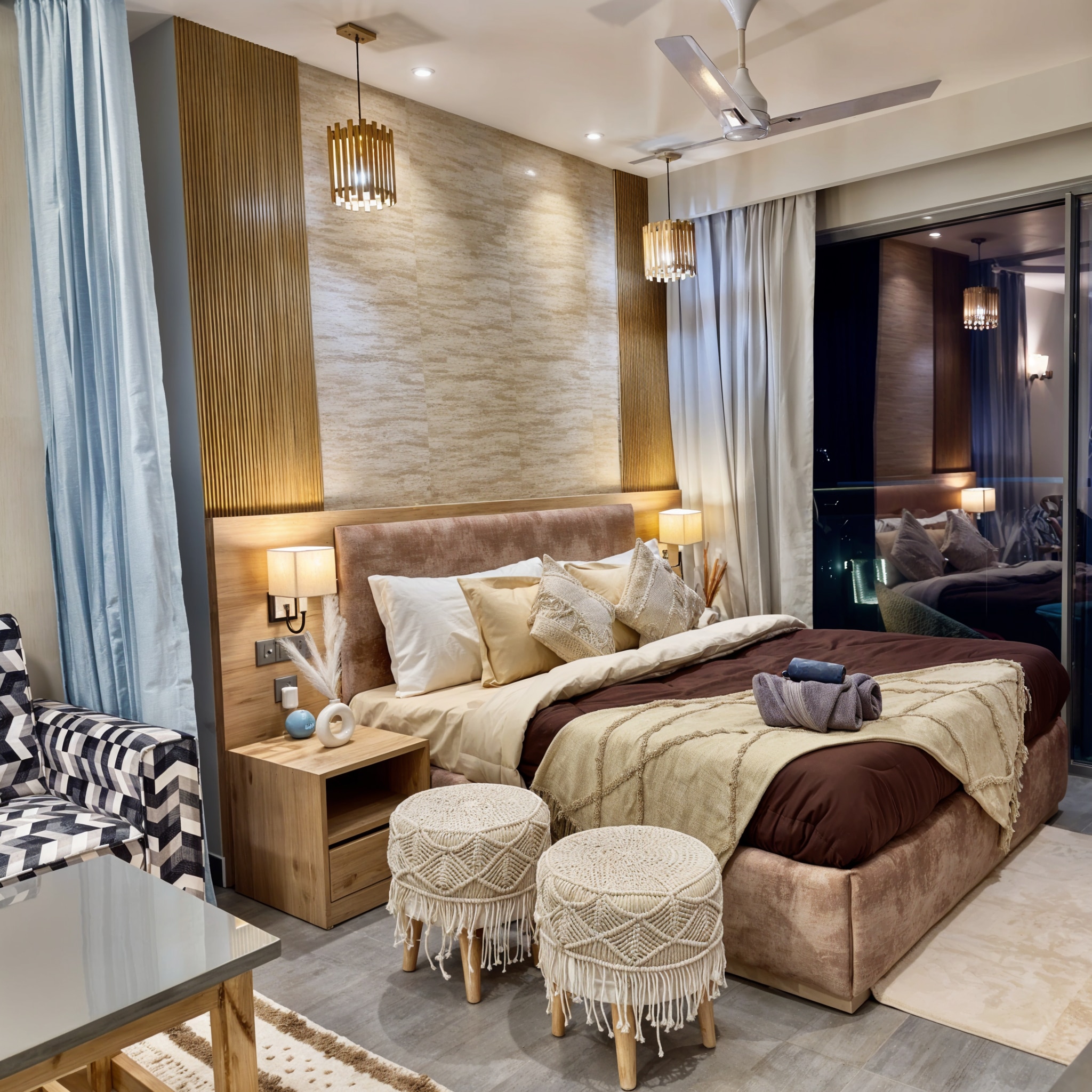 Elysium |Studio Apt|35th Floor| Noida|By Homeyhuts - Tap to explore photos