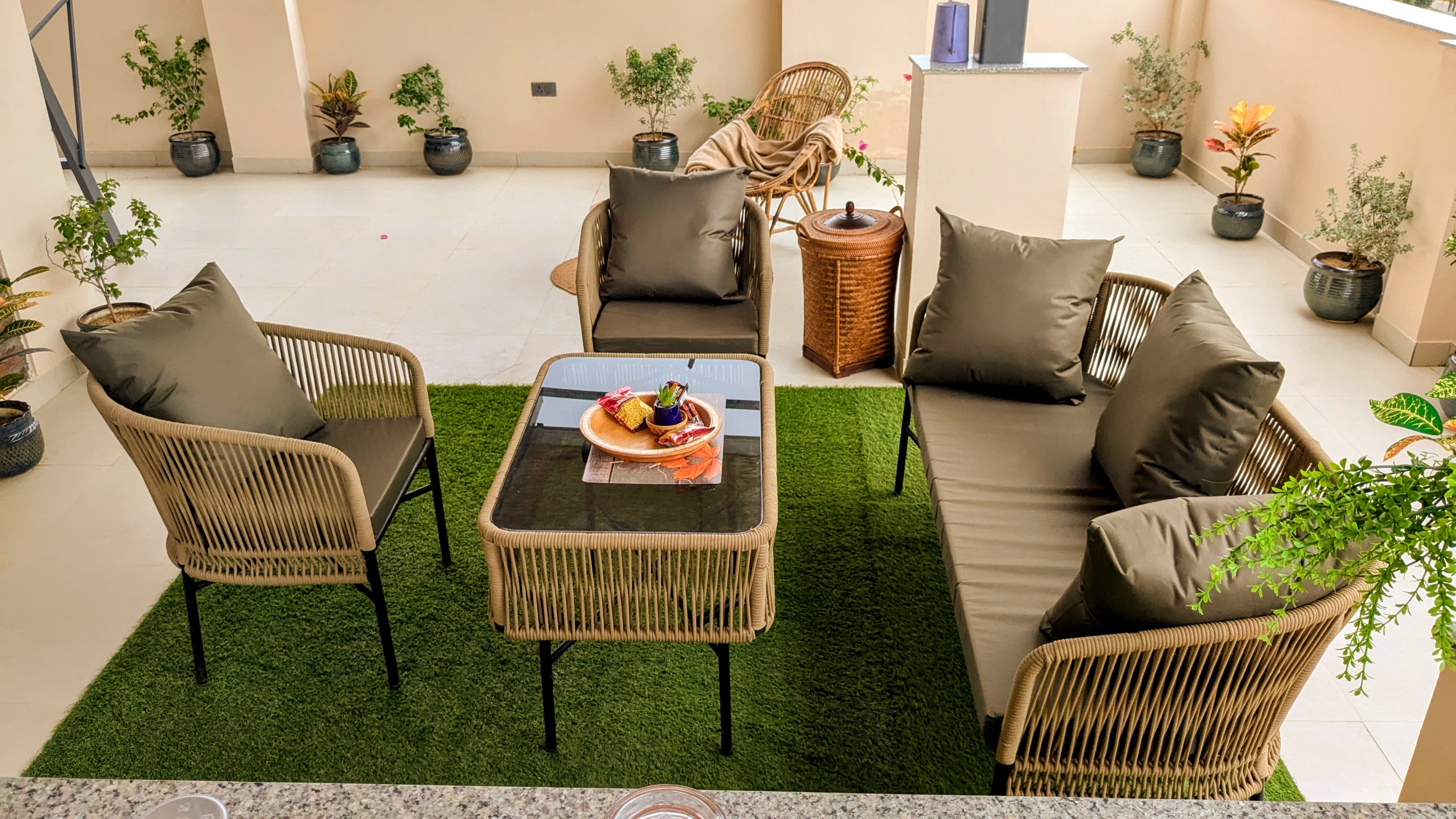 Canopy Haven Terrace Living with Forest View - Tap to explore photos