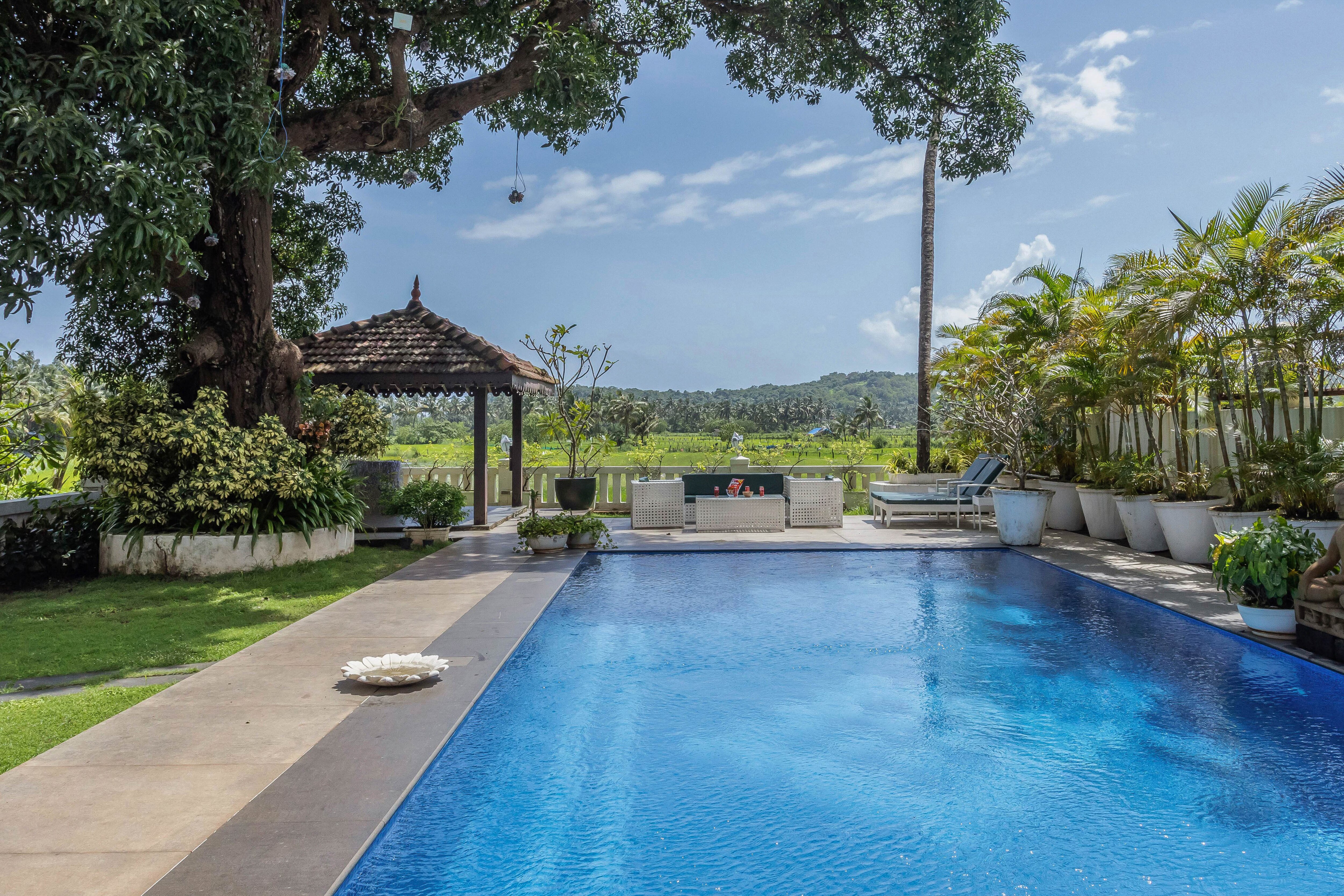 Hireavilla | Villa One - 5BHK Hidden Gem with Field View & Huge Pool - Tap to explore photos