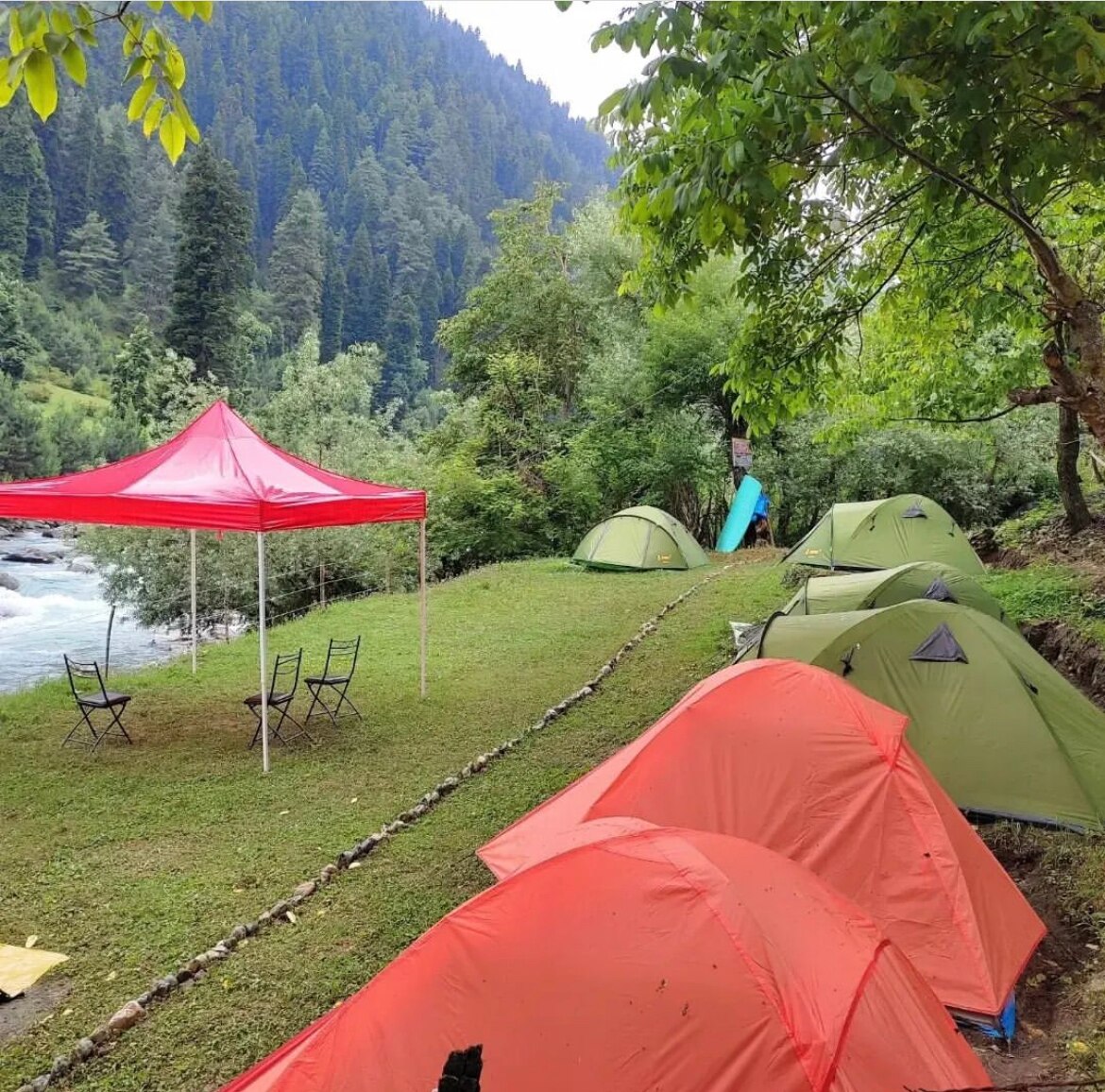 Pahalgam Camps - Tap to explore photos