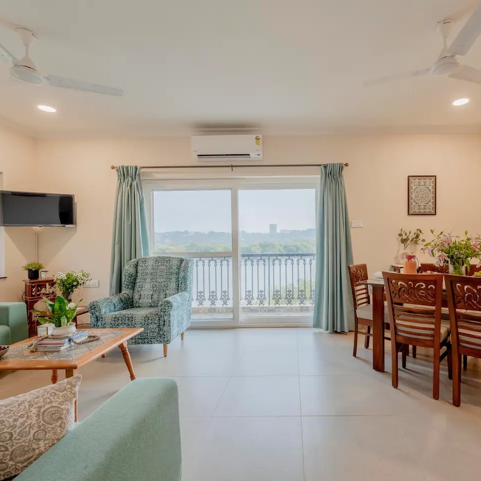Staymaster Agua de Marra - 2BR Lake View Pool Goa - Tap to explore photos