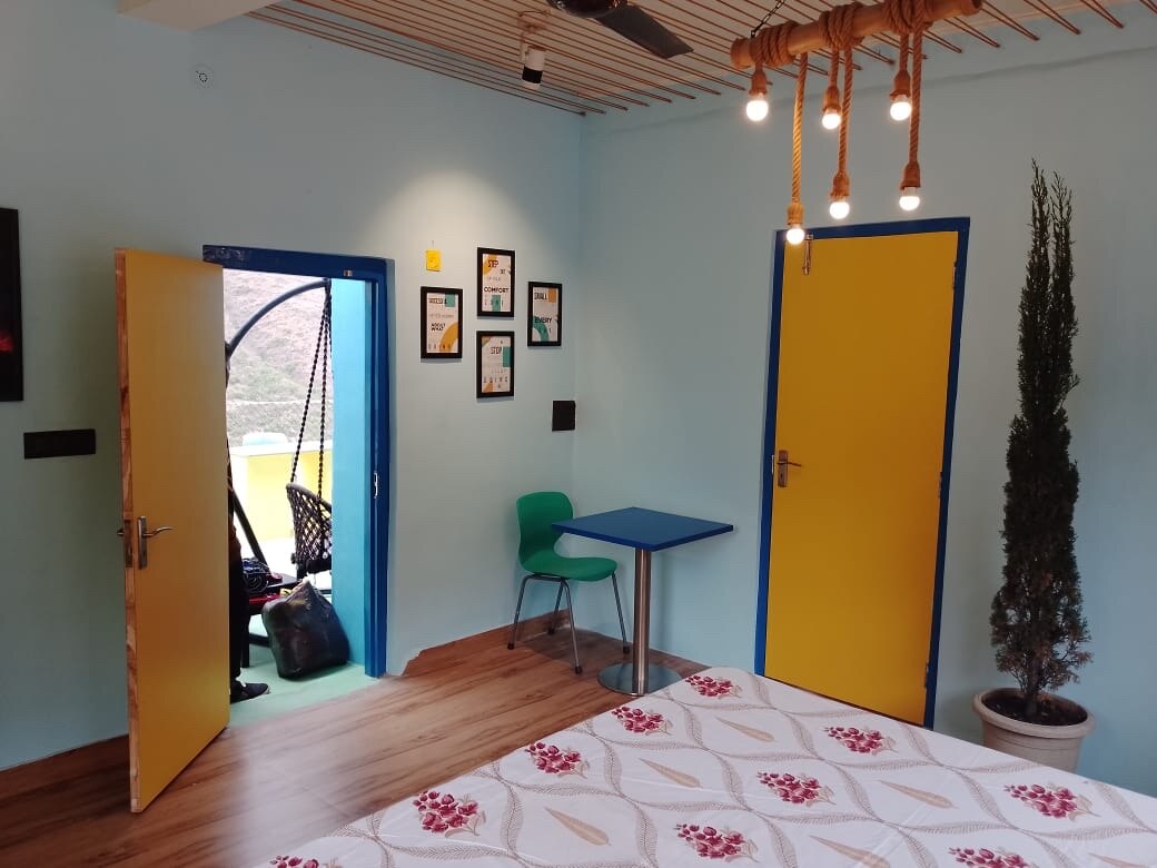 Spacious Room near Kainchi Dham sleeps upto 4 - Tap to explore photos