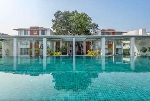 Family Friendly 2BHK with Rooftop Pool in Nerul | Hireavilla